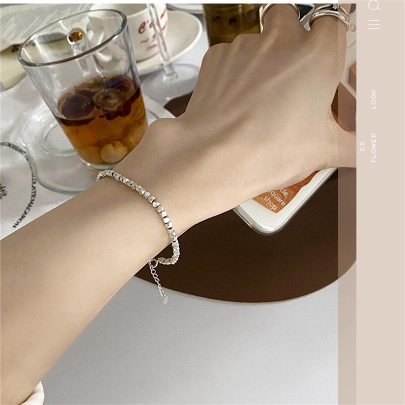 Vòng Đeo Tay Mạ Bạc 925 Đính Đá Phong Cách Hàn Quốc Thời Trang Dành Cho Nữ F504