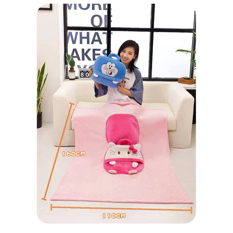 Chăn gối văn phòng 2 in 1 hình thú chất lượng cao PNC- cho bé