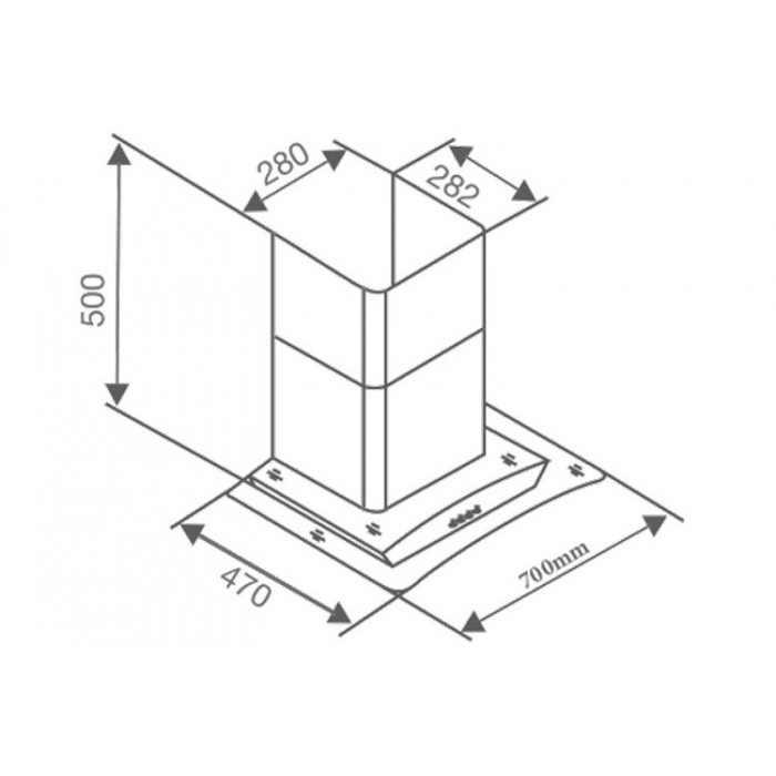 Máy Hút Mùi Kính Cong Canzy CZ-3870Q - Chế độ hút đẩy ra ngoài hoặc khử mùi bằng than hoạt tính - BH 3 năm