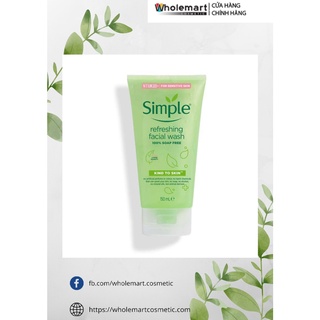 Sữa Rửa Mặt Simple Kind To Skin Refreshing Facial Wash Gel Simple