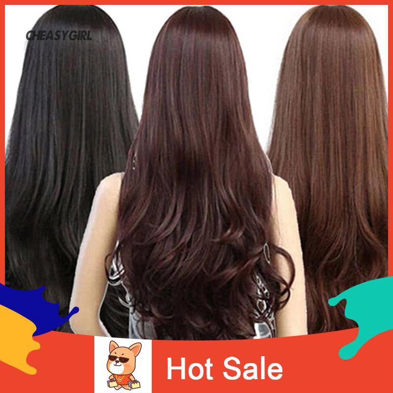 ♤CH Women Fashion Lolita Curly Wavy Long Full Wig Heat Resistant Cosplay Party Hair