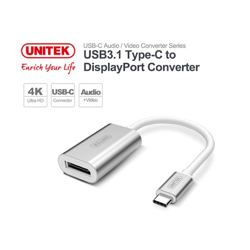 [UNITEK] Cáp chuyển Type C to Hdmi Unitek. Hàng Chính Hãng. Vi Tính Quốc Duy