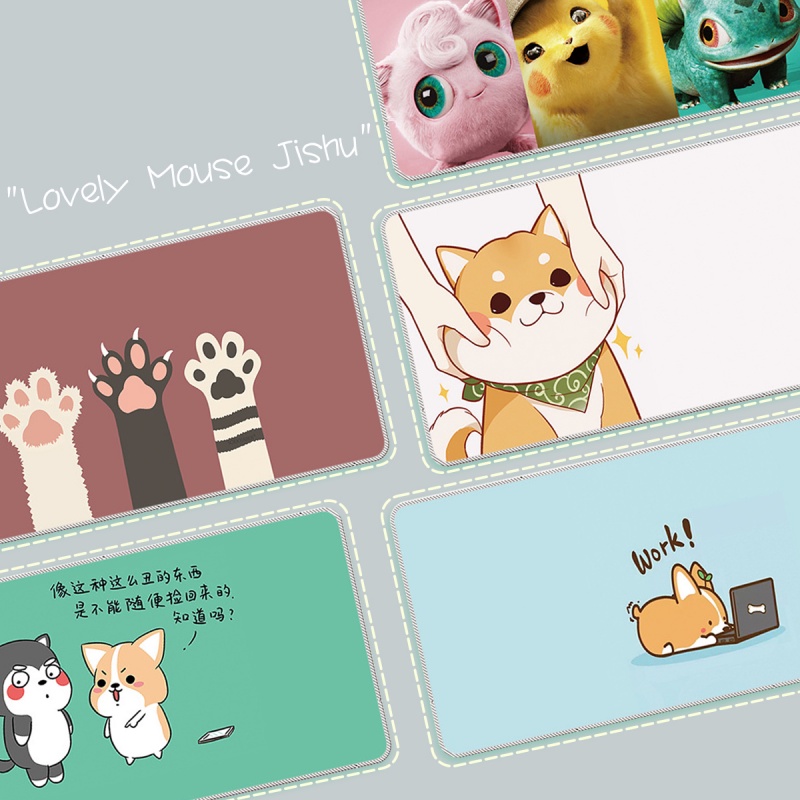 Miếng lót chuột FONKEN cỡ lớn chống nước in họa tiết dễ thương cho laptop/ bàn phím chơi game/ Macbook