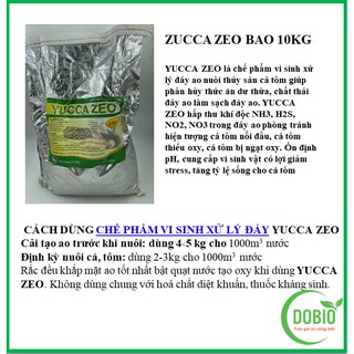 YUCCA ZEO BAO 10KG Chế Phẩm Xử Lý Đáy Ao Hấp Thu Khí Độc Khử Mùi Hôi Thối