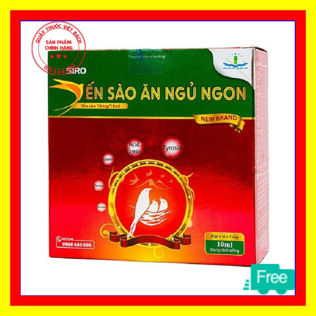 Siro ăn ngủ ngon yến sào ăn ngủ ngon dùng cho bé ăn ngon ngủ ngon kích thích ăn (hộp 20 ống)