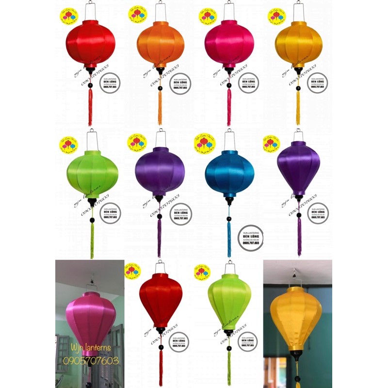 Đèn lồng hội an vải phi kháng nước và bụi thích hợp treo ngoài trờivietnames lanterns