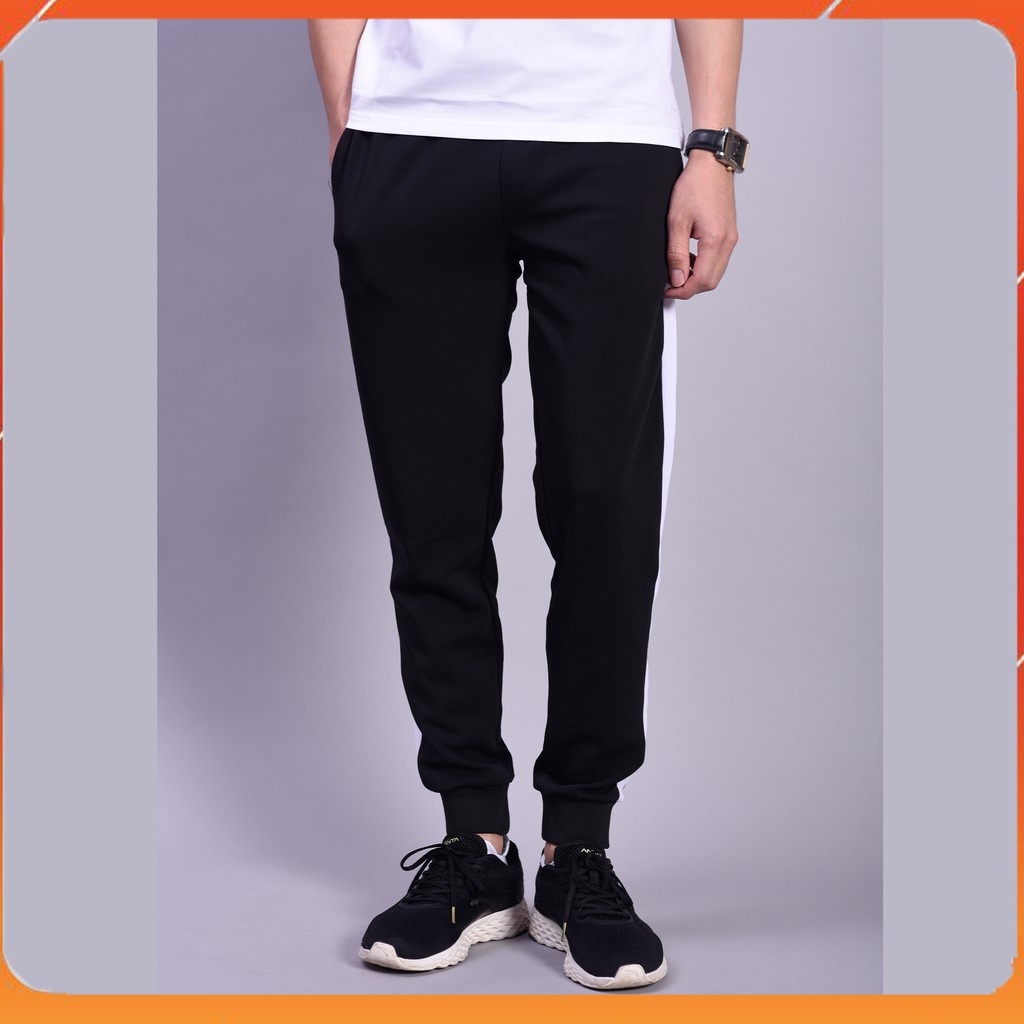 Quần Jogger Nam 1 Sọc, Ống Bo (Đen Sọc Trắng, Trắng Sọc Đen) Phong Cách Thể Thao