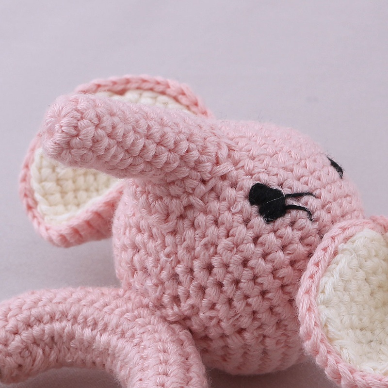 Đồ Chơi Lục Lạc Hình Động Vật Bằng Cotton Đan Móc Dễ Thương Cho Bé Sơ Sinh Mọc Răng