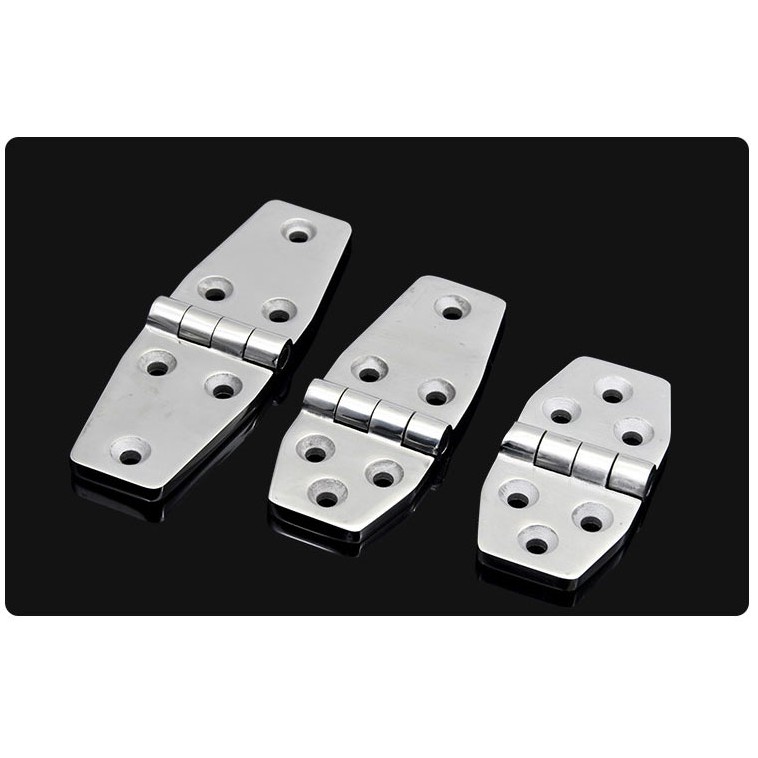 Bản lề inox 304 100*40*5.5mm bán nguyệt chữ nhật cho tủ, cửa, nội thất thông minh