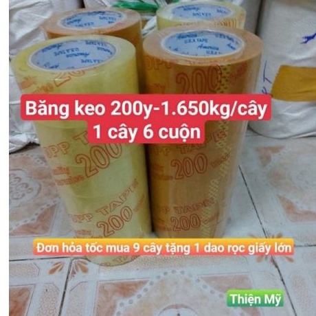 [Giá sỉ] Băng keo trong/vàng đục 4.8cm - 1.650kg/cây 6 cuộn