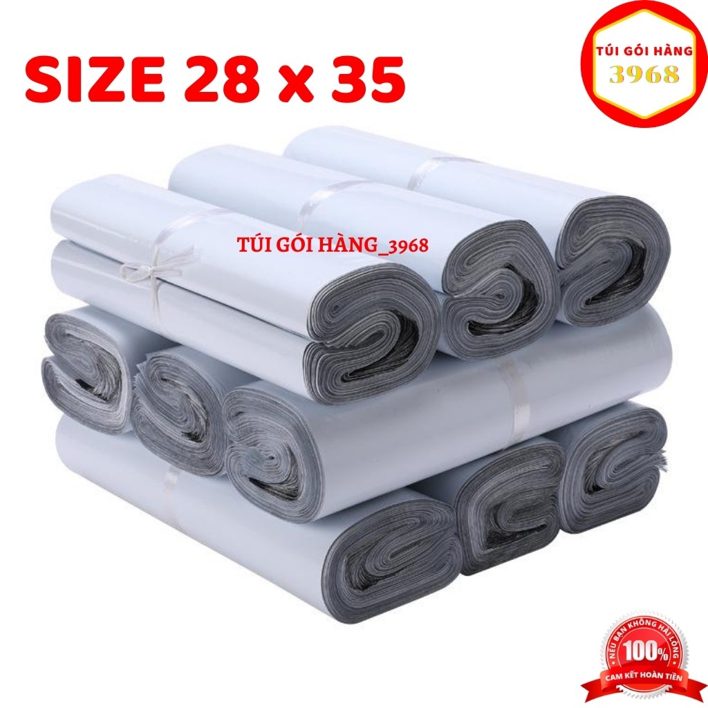 Túi gói hàng [FREESHIP] Túi gói hàng niêm phong cao cấp size 28 x 35 màu trắng sứ