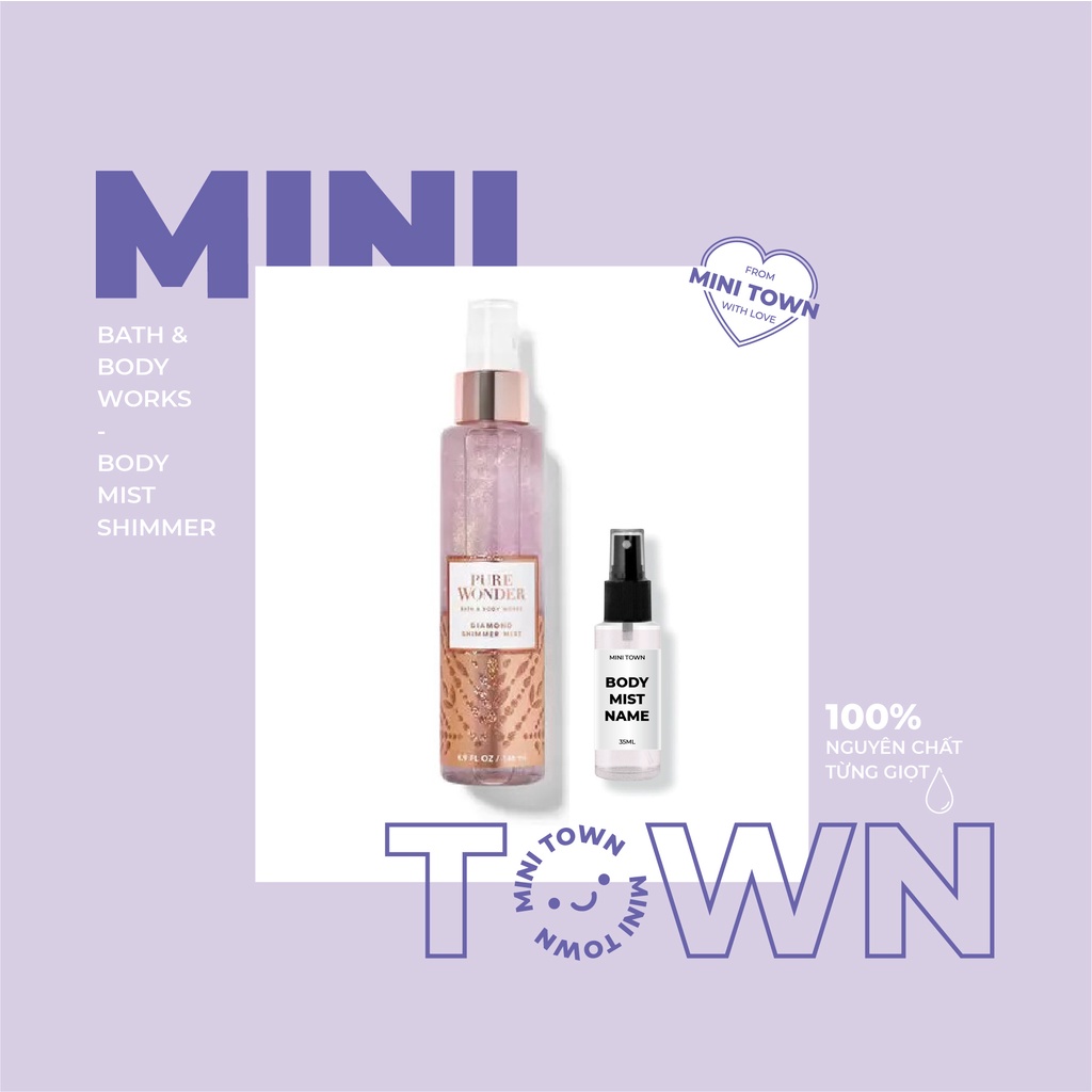 PURE WONDER SHIMMER - Xịt Thơm Kim Tuyến Ánh Nhũ Bath & Body Works Diamond Shimmer Mist