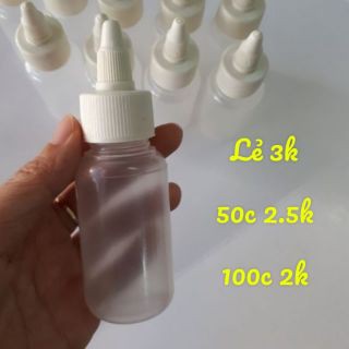 [50ml/100ml] Chai Nhựa Nút Nhọn - Nhỏ Nước Mắt - Chai Lọ Mỹ Phẩm - Chai Lọ Chiết Mỹ Phẩm