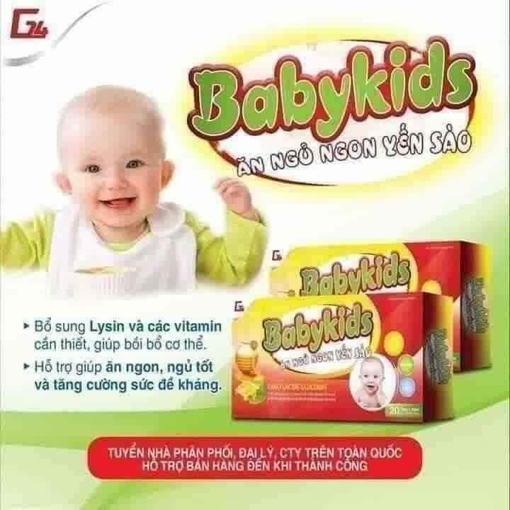 Ăn ngủ ngon yến sào Babykids BABY KIDS HÀNG CHUẨN(CAM KẾT HÀNG CHUẨN- ĐƯỢC KIỂM TRA HÀNG)