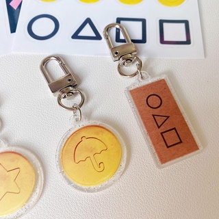 Móc khóa hình con mực hoạt hình