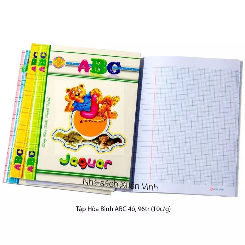 TẬP VỞ ABC HÒA BÌNH 4 Ô LI 96 TRANG GIẤY DÀY
