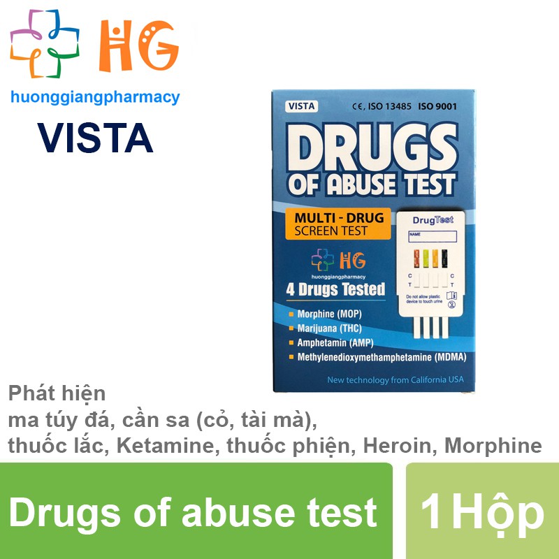 Que Test Thử Ma Túy Drugs Of Abuse Test - Phát Hiện Các Chất Gây Nghiện 4 Chân (Hộp 4 que)