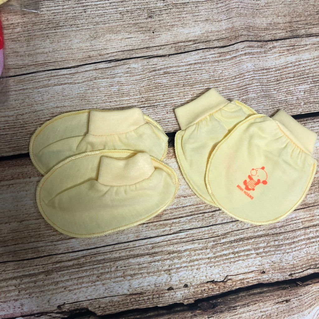 SET BAO TAY BAO CHÂN siêu mềm mịn cho bé (1 set gồm 1 đôi bao tay và 1 đôi bao chân)