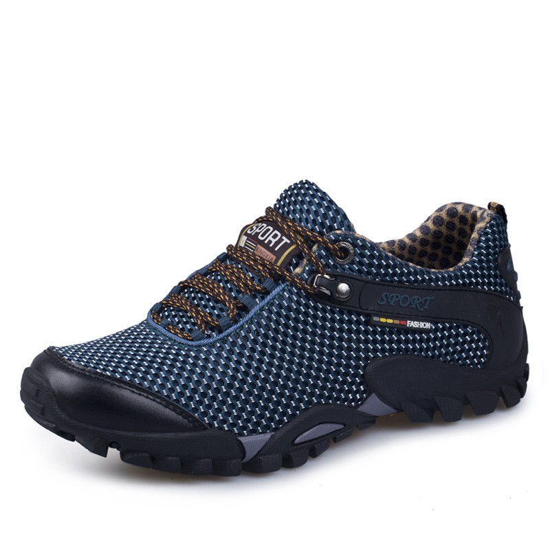 Autumn sports men's shoes mesh hiking shoes men's large size shoes 46