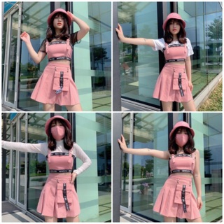 Chân váy xếp ly có túi hộp Natthy Skirt 6 hồng Natthy Style