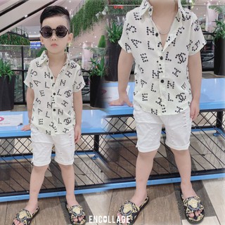 🔥SƠ MI ONG CAO CẤP🔥Áo sơ mi lụa 3D mềm mát cho bé trai