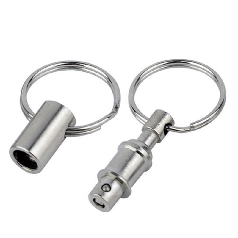 Móc Chìa Khóa Tháo Lắp Nhanh Màu Bạc Thời Trang Charms