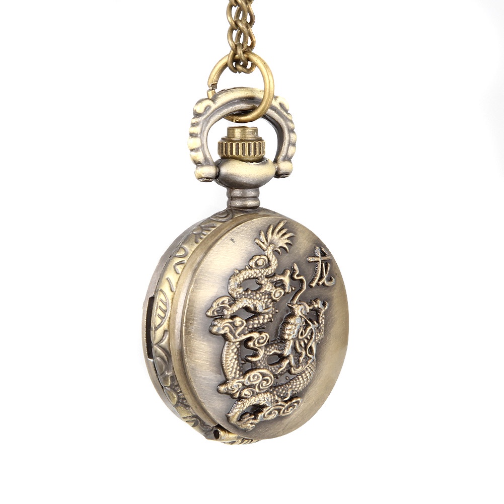 Đồng Hồ Quả Quýt Chạm Khắc Hình Rồng Thời Trang