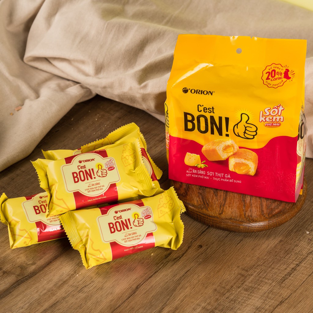 Bánh ăn sáng C'EST BON ORION sợi thịt gà túi 5 gói