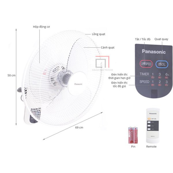 Quạt treo tường Panasonic F-409M