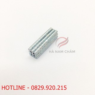 Nam châm viên 3×3mm mạ kẽm