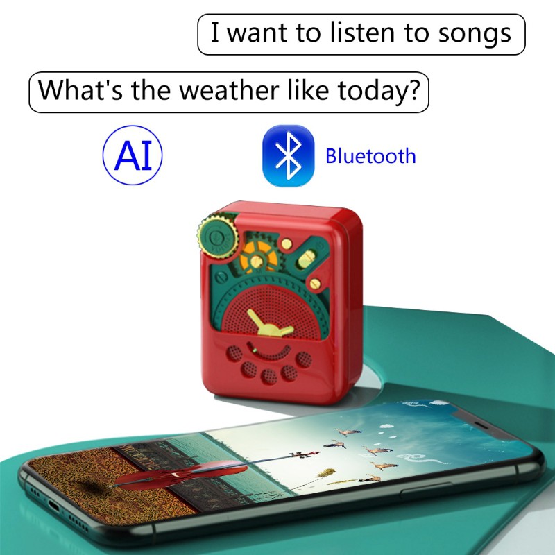 Bộ Máy Nghe Nhạc Bluetooth Điều Khiển Bằng Giọng Nói Hỗ Trợ Thẻ Nhớ Tf Usb Mp3