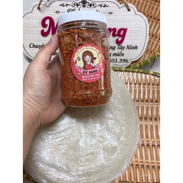 Combo 100gram bánh tráng phơi sương kèm 100gram muối tép hành phi giá 38k!