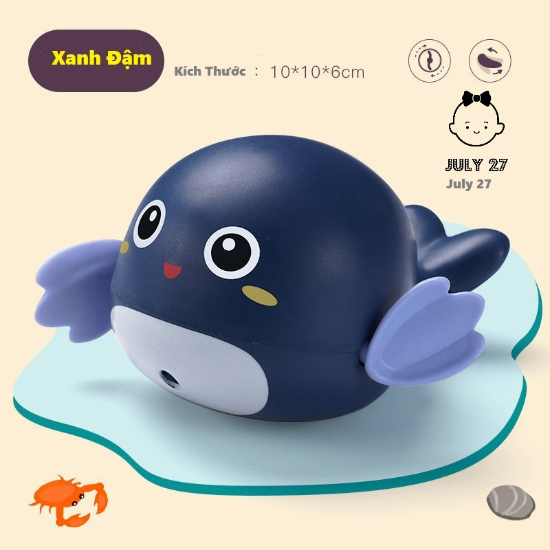Cá Heo Bơi Lội, Đồ Chơi Thả Bồn Tắm, Cá Heo Bơi Vặn Cót Dễ Thương Cho Bé Yêu  - July 27