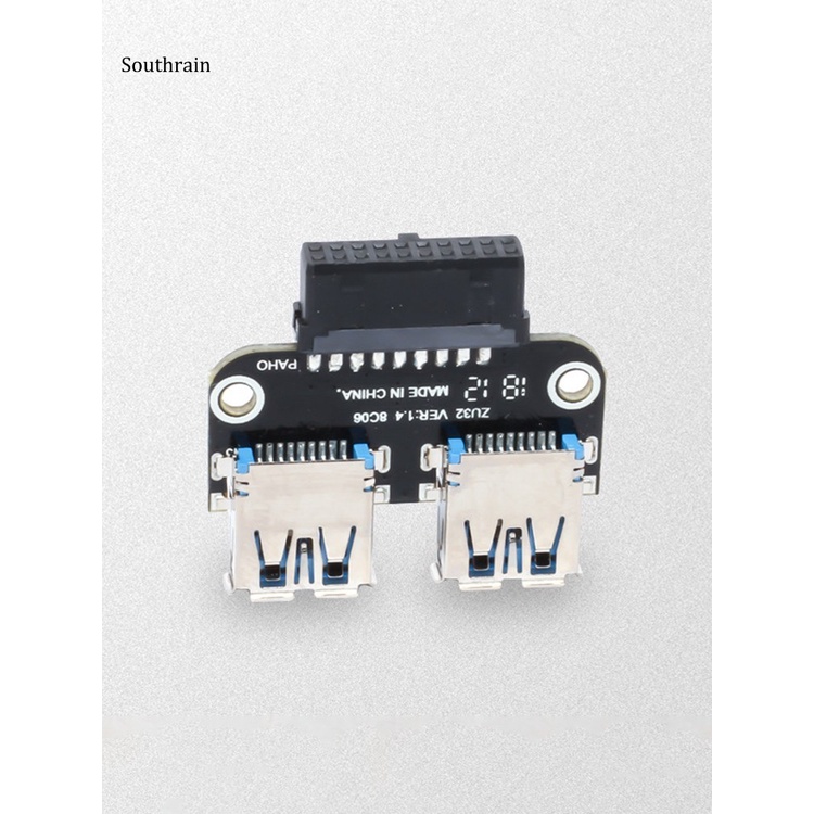Bo mạch chủ chuyển đổi đầu USB 3.0 19/20 chấu sang hai đầu USB 3.0 tốc độ cao đường truyền ổn định dành cho máy tính bàn
