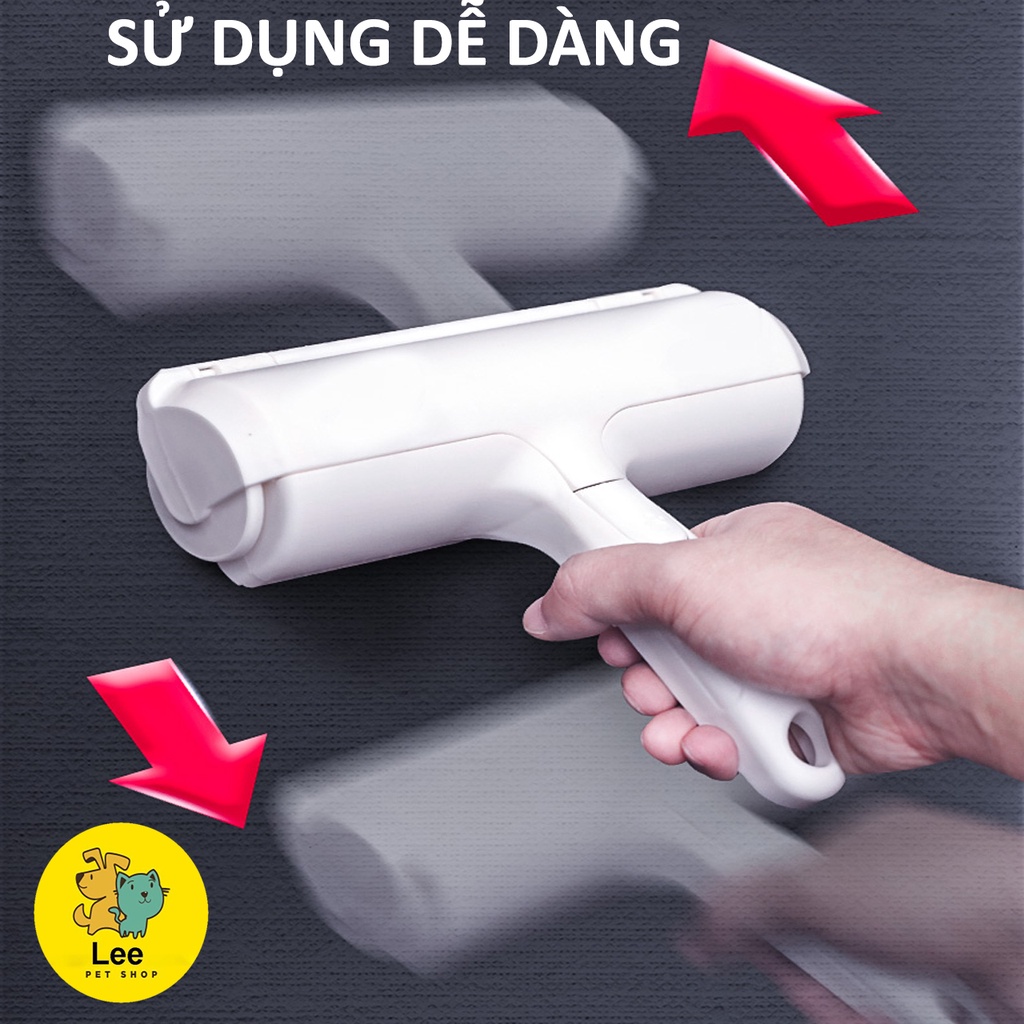 Cây lăn lông chó mèo cầm tay - Cây lăn tĩnh điện hút lông thú cưng tiện lợi