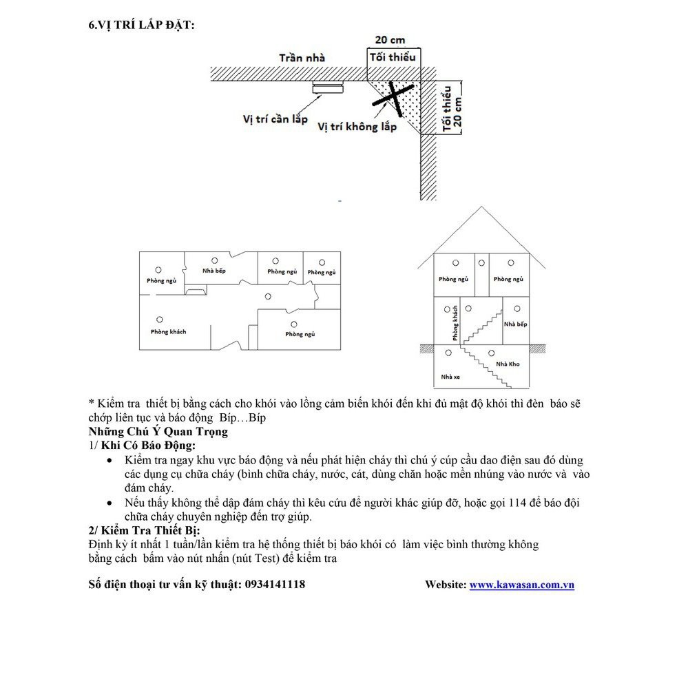 Thiết Bị Báo Khói Độc Lập Kawasan - Thiết Bị Báo Cháy Không Dây