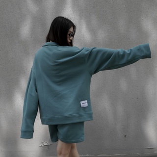 ÁO SWEATER HALFZIP LOGO