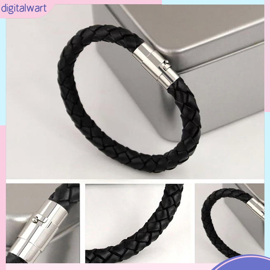 Vòng Tay Dây Da Bện Thời Trang Cá Tính Cho Nam