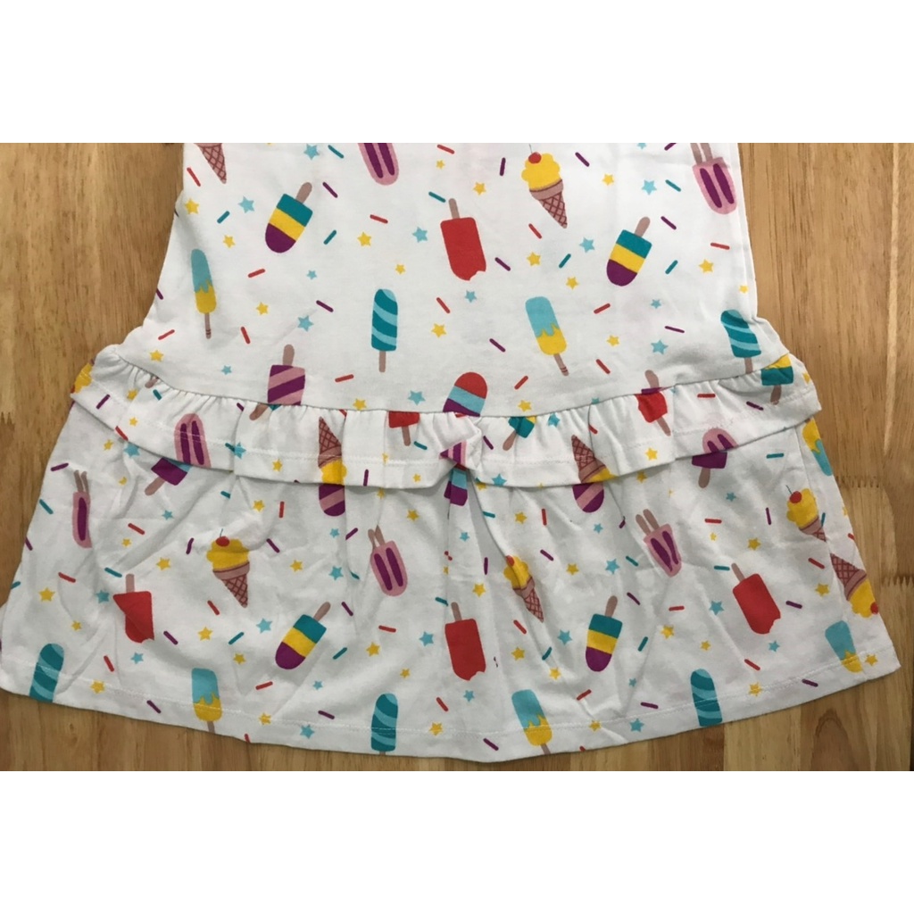 Váy, đầm bé gái chất cotton thoáng mát nhiều hoạt tiết dễ thương Que kem - GD050701TQK