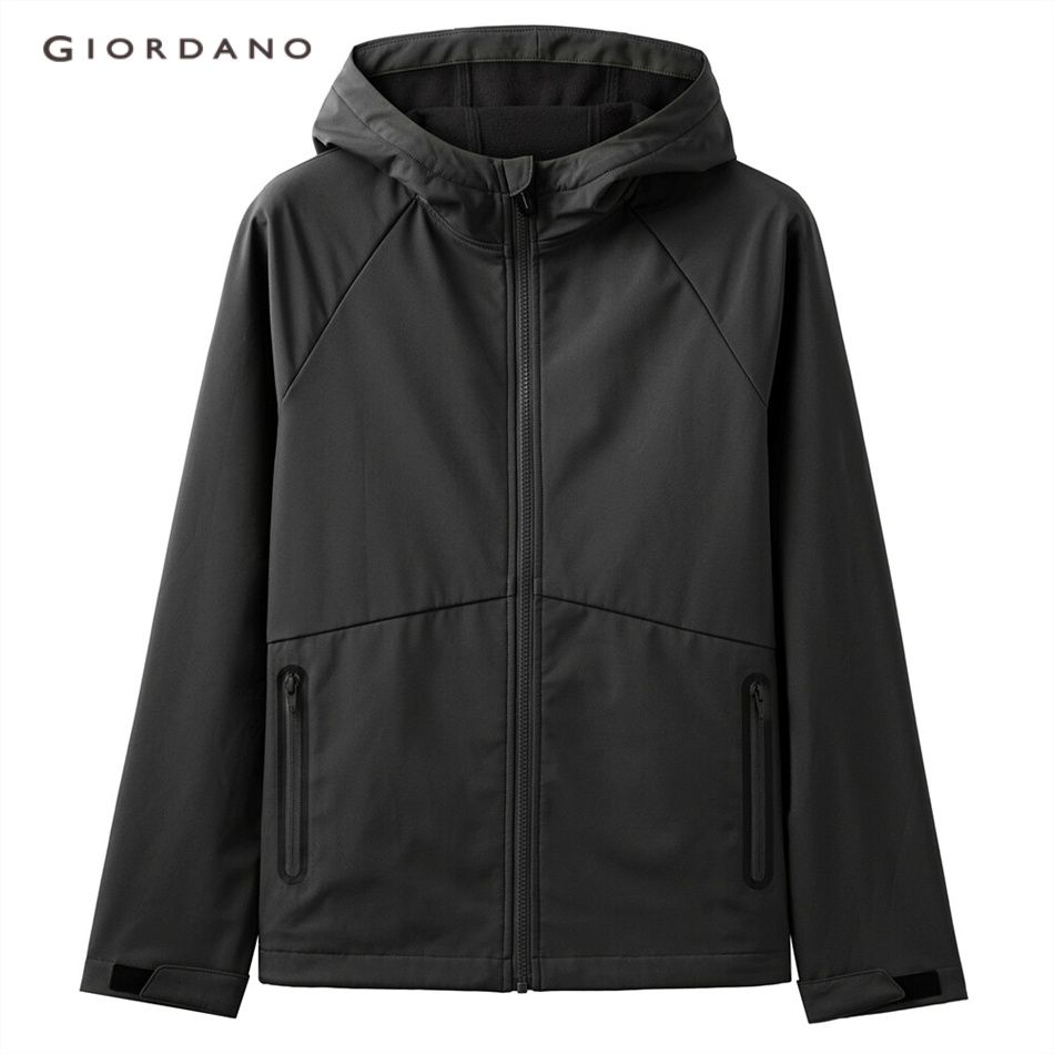 GIORDANO MEN Bonded polar fleece raglan sleeves jacket 01070734