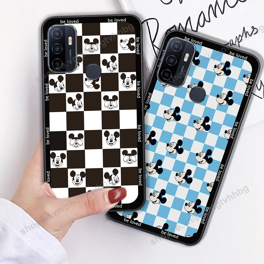 Ốp lưng Oppo A53  ốp họa tiết trái tim caro, chuột mikey thể thao cực đẹp cute cực bền bỉ
