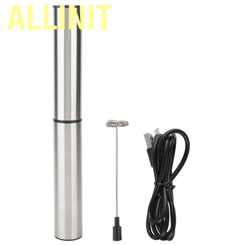 Allinit USB Rechargeable Electric Egg Beater Milk Coffee Tea Stir Bar Automatic Frother Tool