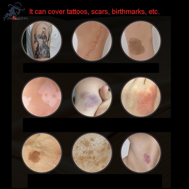 Bộ 2 kem che khuyết điểm/sẹo/hình xăm/vết bớt không gây đau đớn | BigBuy360 - bigbuy360.vn