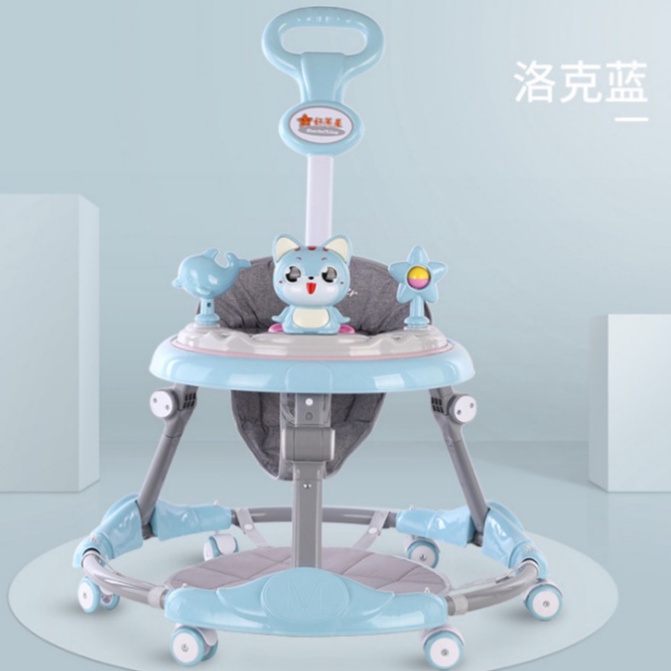 Xe tập đi- Xe tập đi em bé 2 in 1 có bàn ăn dặm có tay đẩy và đèn nhạc.