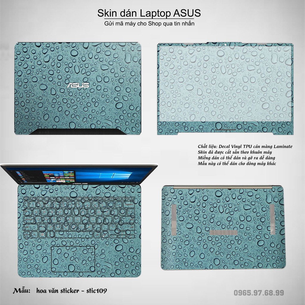 Skin dán Laptop Asus in hình Hoa văn sticker _nhiều mẫu 18 (inbox mã máy cho Shop)