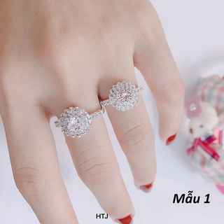 Nhẫn nữ mặt đá cao cấp chất liệu bạc s925 MS85a