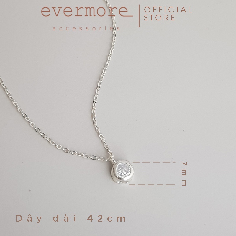 Dây chuyền bạc EVERMORE, vòng cổ vành bạc Donna bọc đá  - phong cách thanh lịch, minimalism - D057