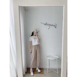 Quần ống rộng lụa cạp chun nơ QB156 1994closet
