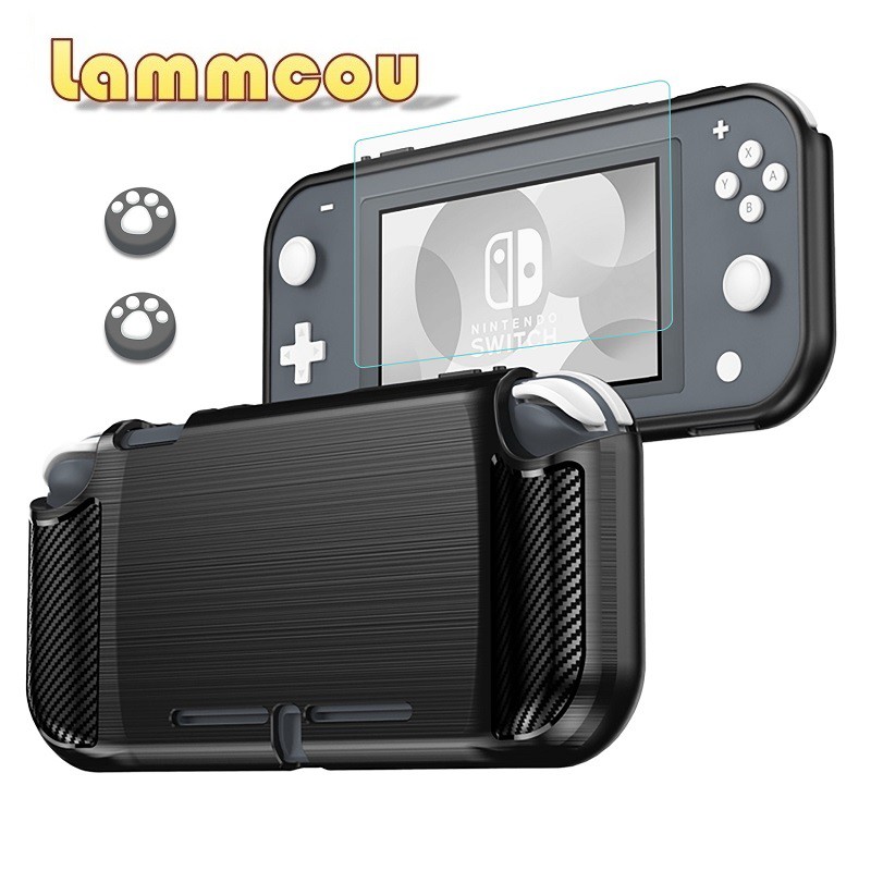 Lammcou Bộ Ốp Tpu Mềm Bảo Vệ Màn Hình + Nắp Joystick Cho Máy Chơi Game Nintendo Switch Lite