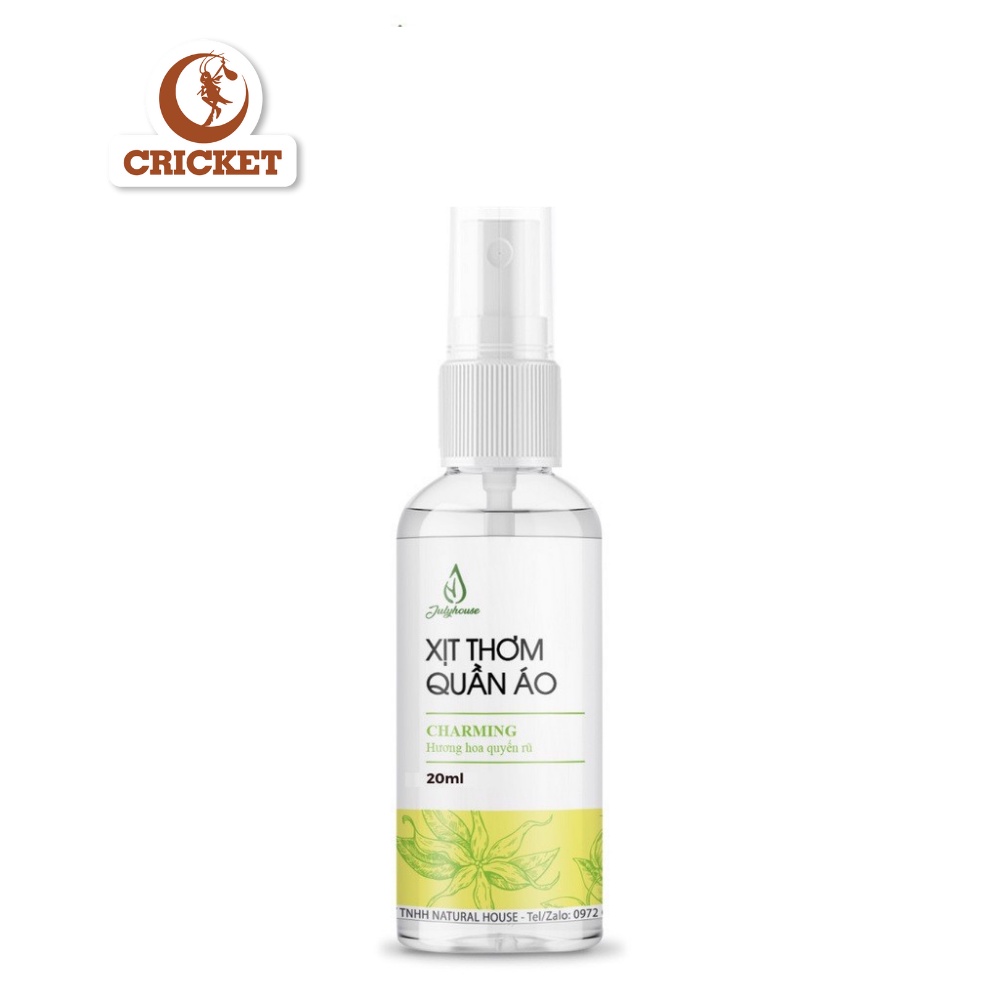 Xịt Thơm Quần Áo Julyhouse Hương Hoa Quyến Rũ Charming 20ml - Lưu Hương Thơm Mát Cho Một Ngày Dài Năng Động